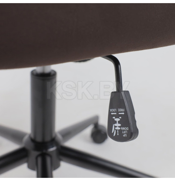 Кресло поворотное BELLA XL black, Velutto 24, велюр/темный шоколад (118421) 