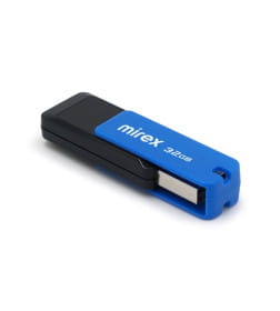 Флеш-накопитель 32GB USB 2.0 FlashDrive Mirex CITY BLUE чёрно-синий 13600-FMUCIB32