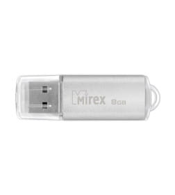 Флеш-накопитель 8GB USB 2.0 FlashDrive Mirex UNIT SILVER 13600-FMUUSI08