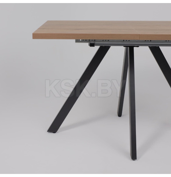Стол KEON T32 раздвижной,116(155,5)х77, Дуб Табачный/Черный (117429)