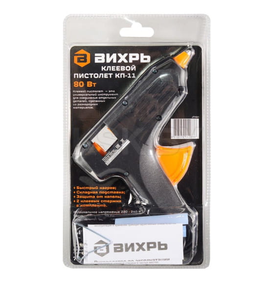 Клеевой пистолет КП-11 Вихрь (73/5/6/2) 