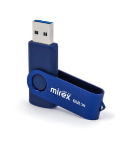 Флеш-накопитель 512GB USB 3.0 FlashDrive Mirex SWIVEL DEEP BLUE 13600-FM3BS512