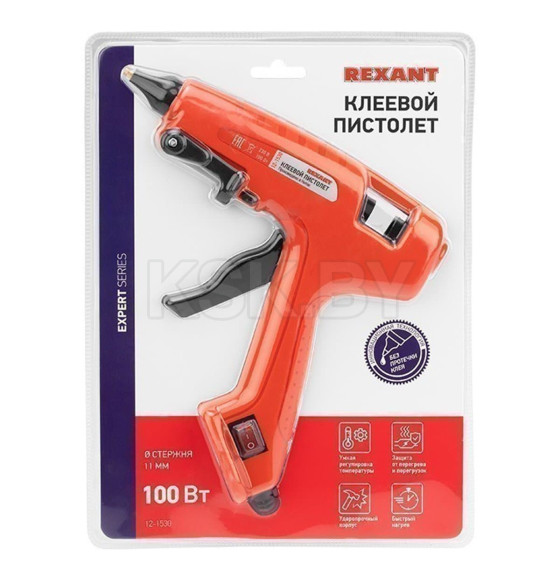 Пистолет клеевой «ЭКСПЕРТ» REXANT 12-1530 (100 Вт, Ø11 мм) (12-1530) 