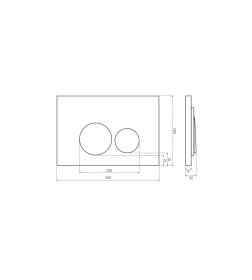 Кнопка для инсталляции Axus 097IB Slim (черный)