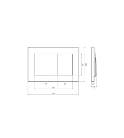 Кнопка для инсталляции Axus 097LB Slim (черный)