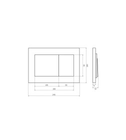 Кнопка для инсталляции Axus 097LS Slim (сатин)