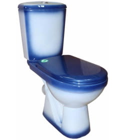 Унитаз напольный Rosa "Комфорт" синий  UN.KOM.P.BLU