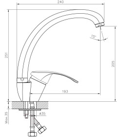 Смеситель для кухни Decoroom DR71021