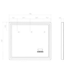 Зеркало VIGO Geometry Media voice 800