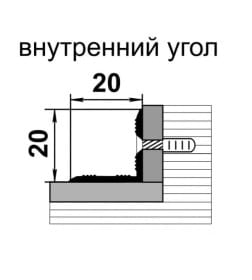 Профиль угловой ПУ 05-1/1,35/04Л/РЕ бронза/Д7