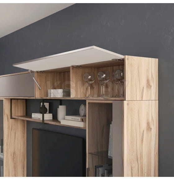 Шкаф навесной горизонтальный Кенди Мод. 4 1350 мм (Дуб Альпийский) Алисия АЯ.21.04.04 (АЯ.21.04.04) 