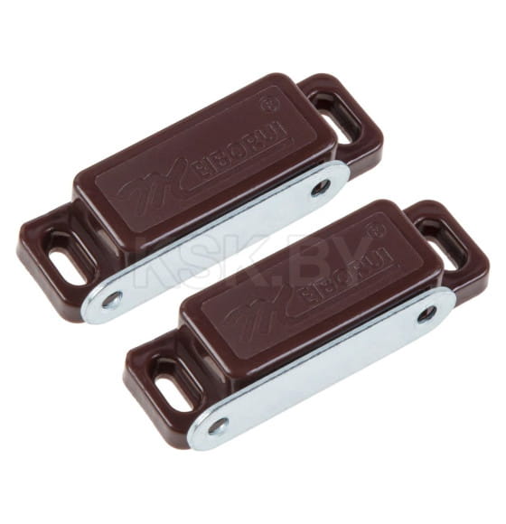Защелка магнитная мебельная 74 мм,коричневая (упаковка 2шт) (SMF-67914-2) 
