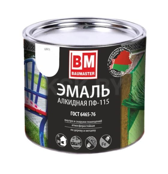 Эмаль ПФ-115 BAUMASTER серая, 0,8 кг