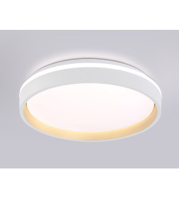 Потолочный светодиодный светильник FZ601 WH/GD белый/золото 46W 3000К-6500K+RGB (С ПДУ) Ambrella 