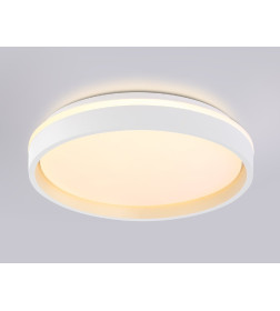 Потолочный светодиодный светильник FZ601 WH/GD белый/золото 46W 3000К-6500K+RGB (С ПДУ) Ambrella 