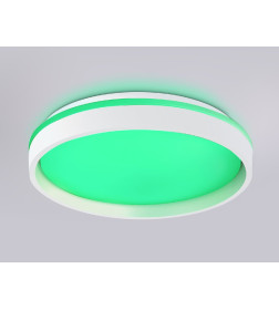 Потолочный светодиодный светильник FZ601 WH/GD белый/золото 46W 3000К-6500K+RGB (С ПДУ) Ambrella 