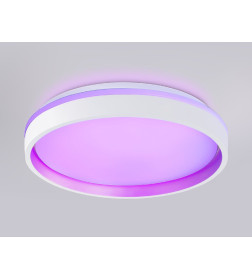 Потолочный светодиодный светильник FZ601 WH/GD белый/золото 46W 3000К-6500K+RGB (С ПДУ) Ambrella 