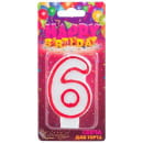 Свечи для торта Цифры "6" (5*7,5*1,2 см) (312522) 