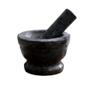 Ступка с пестиком, большая, 130 мл, 10см, чёрный мрамор 1722237                      (1722237    ) 