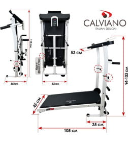 Беговая дорожка механическая Calviano BeFIT белая