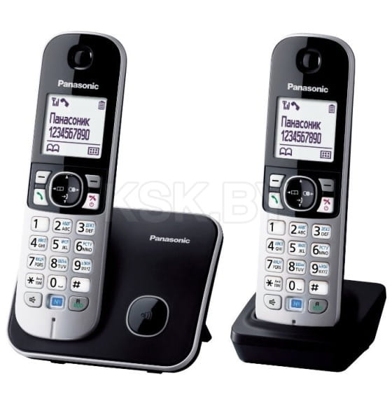 Радиотелефон Panasonic KX-TG6812RUB Черный (KX-TG6812RUB) 