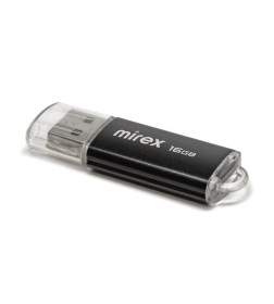 Флеш-накопитель 16GB USB 2.0 FlashDrive Mirex UNIT BLACK