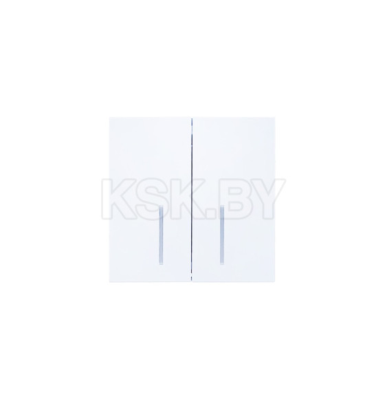 Выключатель 2-кл с подсветкой белый ZIMA Lezard (704-0288-112QC) 