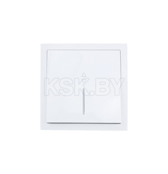Выключатель 1-кл проходной с подсветкой белый ZIMA Lezard (704-0288-114QC) 