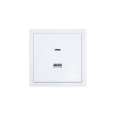 Розетка ТС+USB белая ZIMA Lezard (704-0288-192TC) 