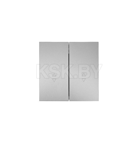 Выключатель 2-кл проходной серый матовый ZIMA Lezard (704-7488-106QC) 