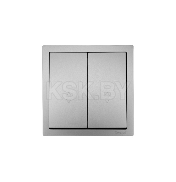 Выключатель 2-кл проходной серый матовый ZIMA Lezard (704-7488-106QC) 