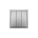 Выключатель 3-кл серый матовый ZIMA Lezard (704-7488-109QC) 