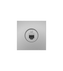 Розетка компьютерная RJ45 серый матовый ZIMA Lezard