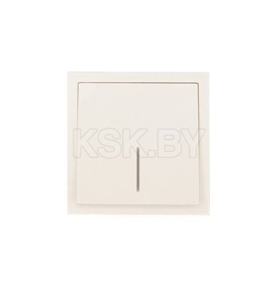 Выключатель 1-кл с подсветкой слоновая кость ZIMA Lezard (704-9088-111QC) 