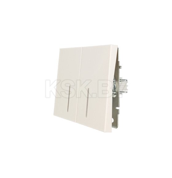 Выключатель 2-кл с подсветкой слоновая кость ZIMA Lezard (704-9088-112QC) 