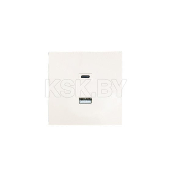 Розетка TC+USB слоновая кость ZIMA Lezard (704-9088-192TC) 
