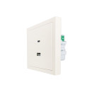Розетка TC+USB слоновая кость ZIMA Lezard (704-9088-192TC) 