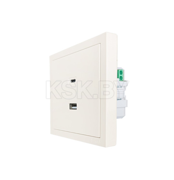 Розетка TC+USB слоновая кость ZIMA Lezard (704-9088-192TC) 