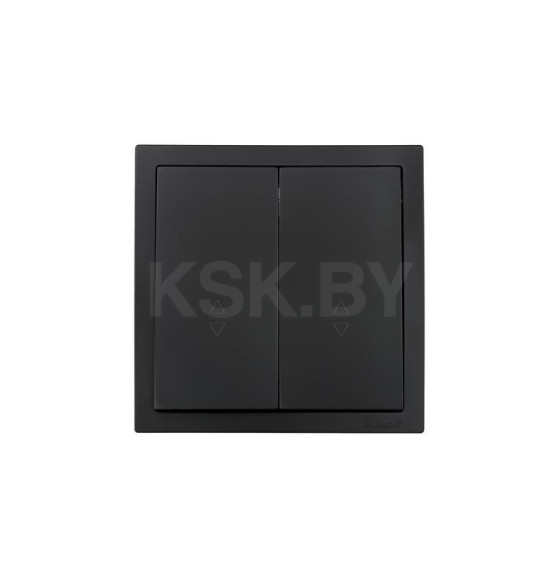 Выключатель 2-кл проходной черный бархат ZIMA Lezard (704-4288-106QC) 