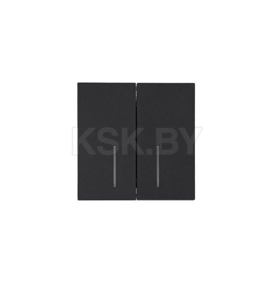 Выключатель 2-кл с подсветкой черный бархат ZIMA Lezard (704-4288-112QC) 