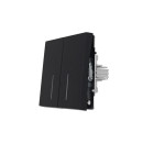 Выключатель 2-кл с подсветкой черный бархат ZIMA Lezard (704-4288-112QC) 
