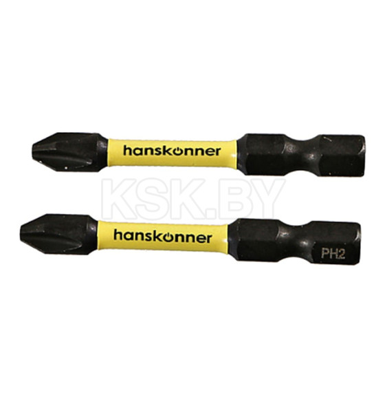 Бита PH 2х50мм ImpactPower торсионные 2шт, Hanskonner (HPH2-50-2T)