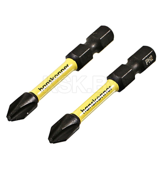 Бита PH 2х50мм ImpactPower торсионные 2шт, Hanskonner (HPH2-50-2T)