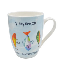 Кружка "Мужская" 340 мл к12-8215 фарфор Lavenir