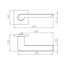 Ручки дверные Punto K.ARC.Q52. Form CP-8 хром (48873) 
