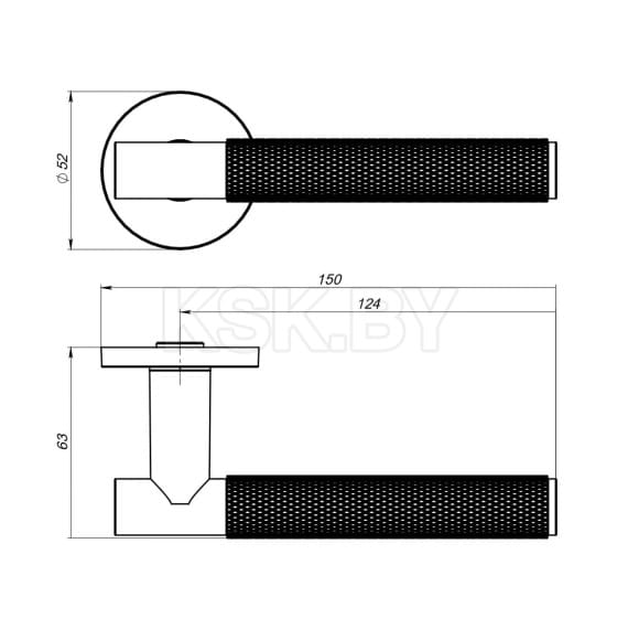 Ручки дверные Fuaro R.SLR52.Abrasive SSG-39 сатинированное золото (47965) 