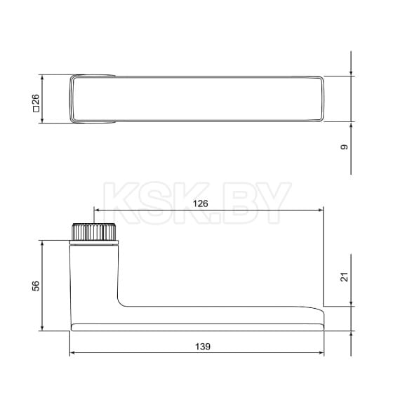 Ручки дверные Punto K.EL.Q27. Gant BL-24 черный (48845) 