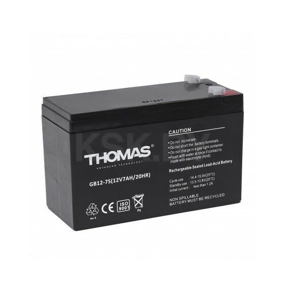 Аккумуляторная батарея 12В 7 А/ч GB 12-7S Thomas (GB 12-7S) 