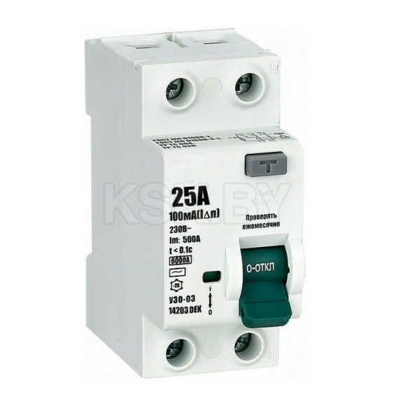 Диф.выкл. нагрузки(УЗО) 1P+N 25А 10мА АС 6кА  DEKraft (14203DEK) 
