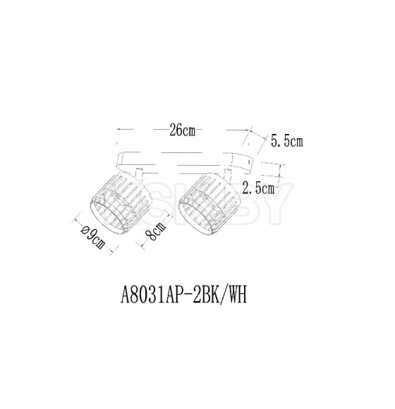 Спот Arte Lamp ATRIA A8031PL-2BK (A8031PL-2BK) 